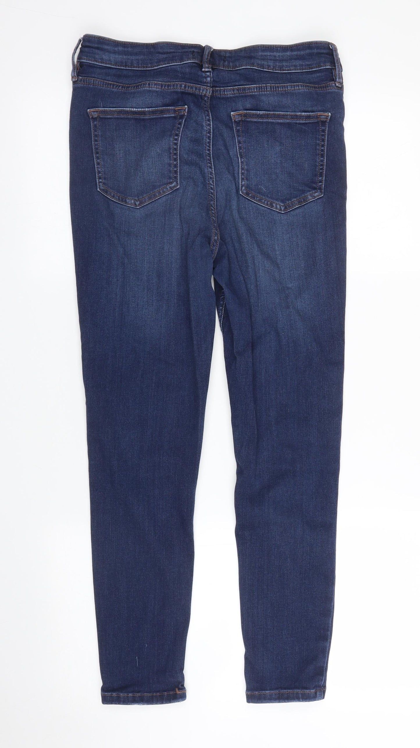 F&F Womens Blue  Denim Skinny Jeans Size 10 L26 in