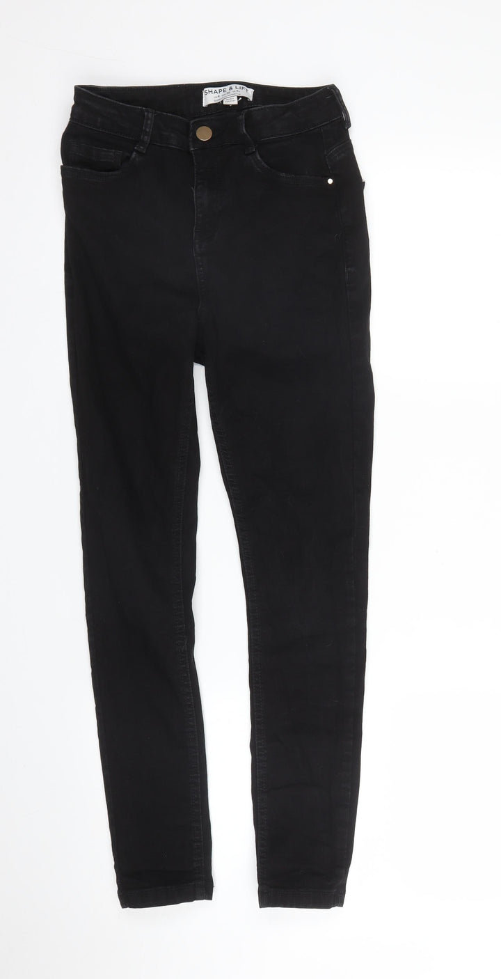 Dorothy Perkins Womens Black Denim Skinny Jeans Size 8 L25 in