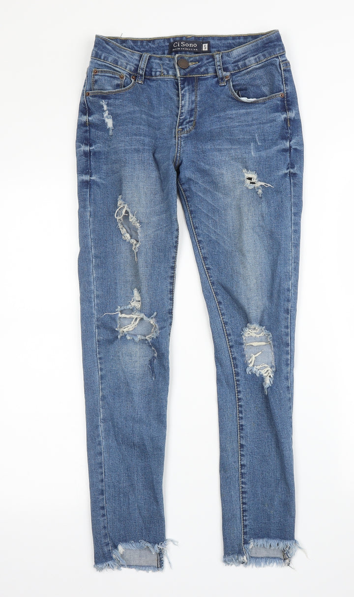 CI SONO Womens Blue  Denim Skinny Jeans Size 27 in L28 in
