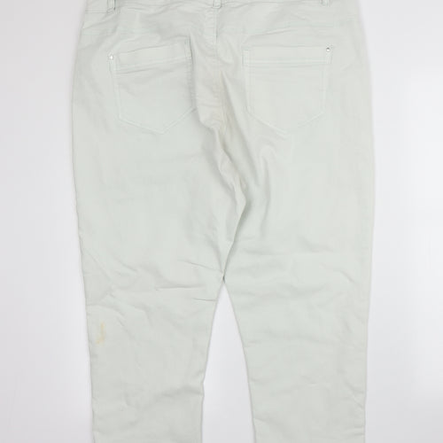 Roman Womens Green  Denim Cropped Jeans Size 20 L20 in
