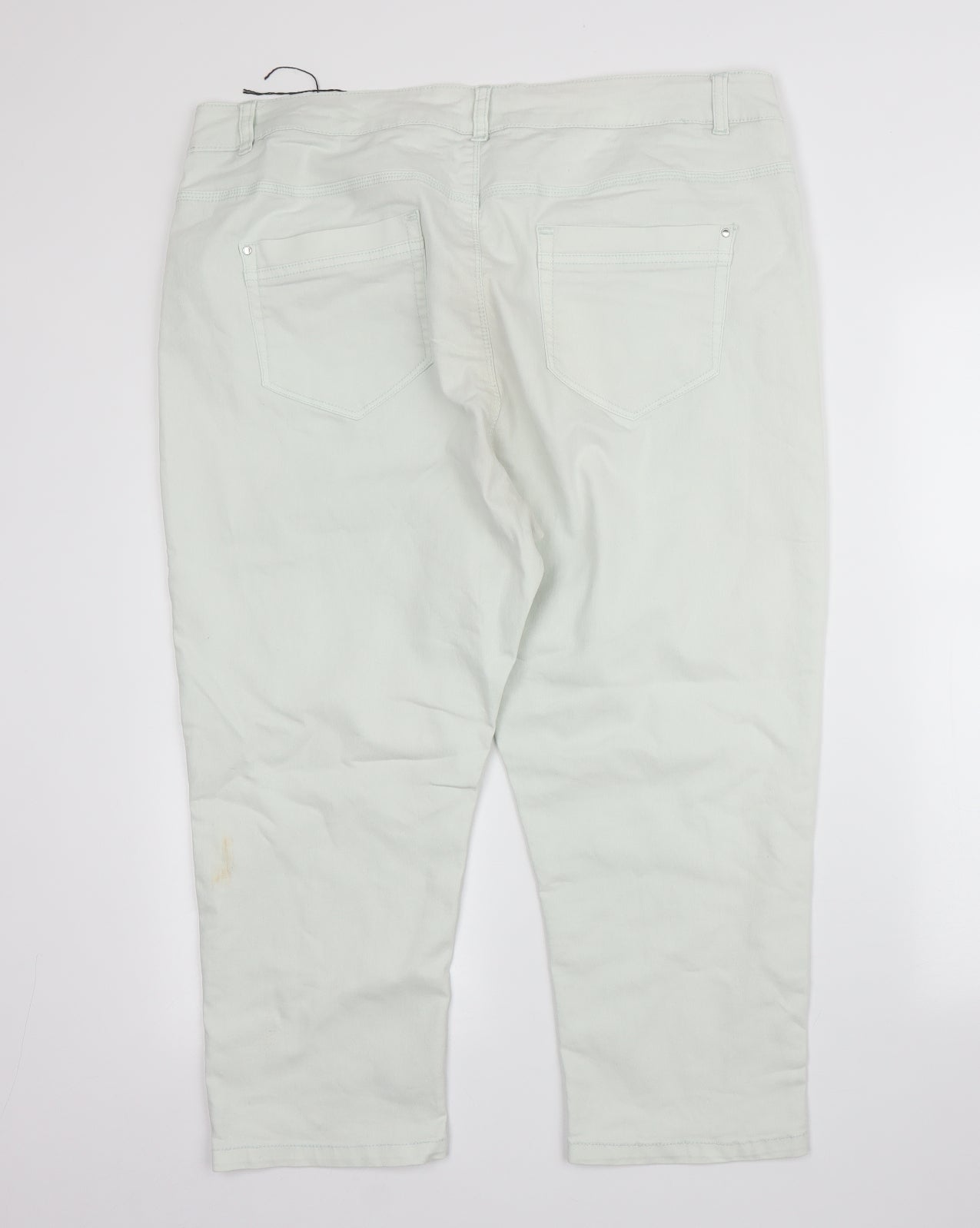 Roman Womens Green  Denim Cropped Jeans Size 20 L20 in