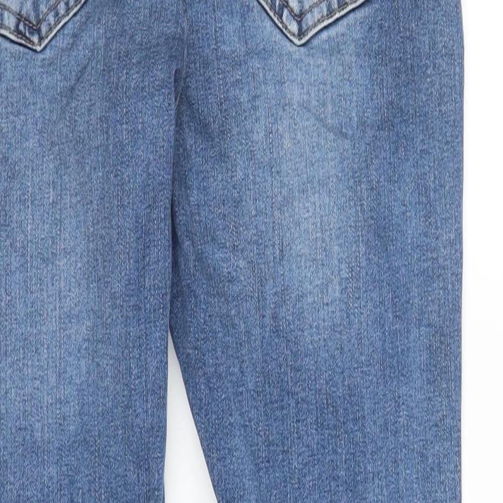 NEXT Womens Blue Floral Denim Skinny Jeans Size 12 L27 in