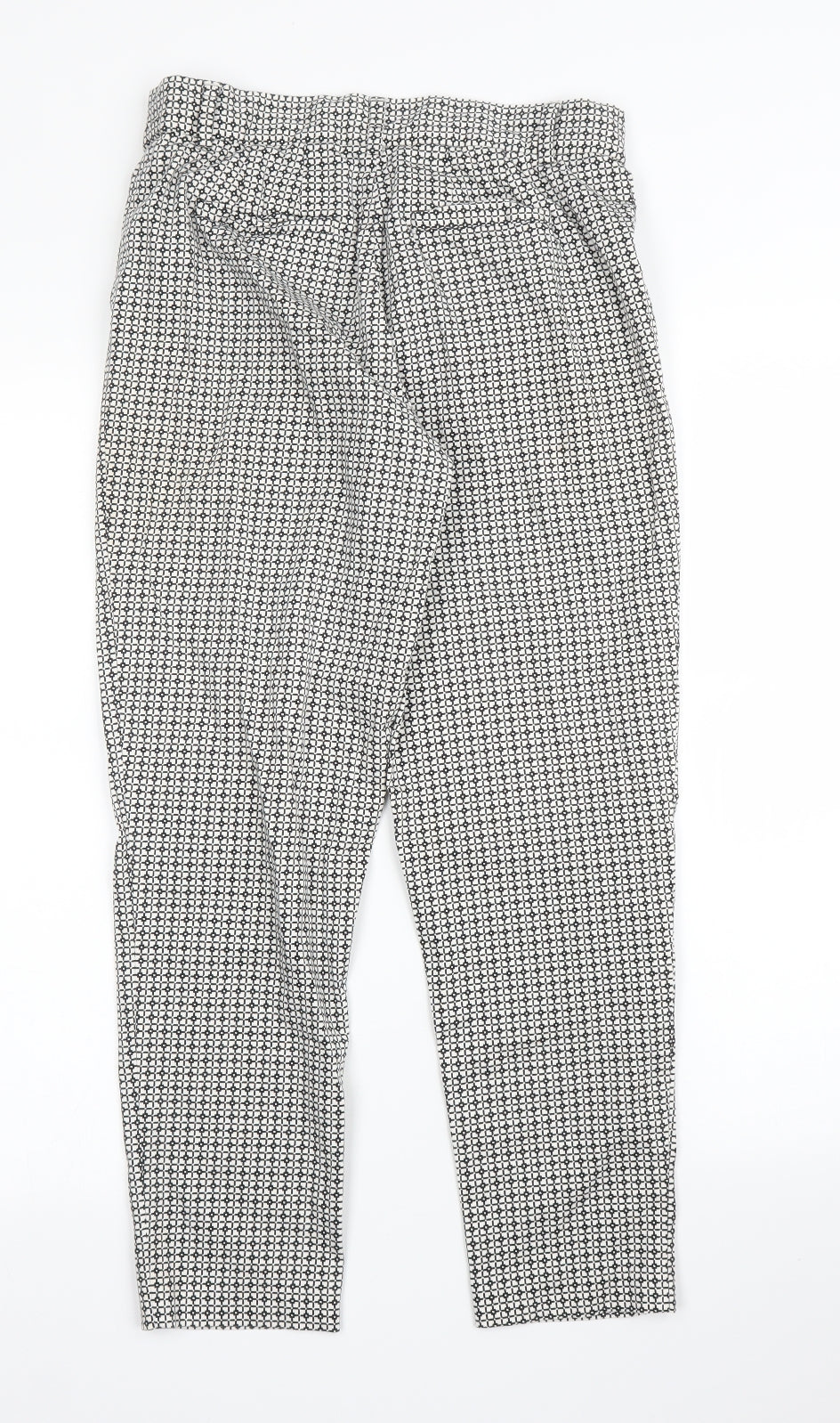 Joules Womens Black Geometric  Pedal Pusher Trousers Size 8 L24 in
