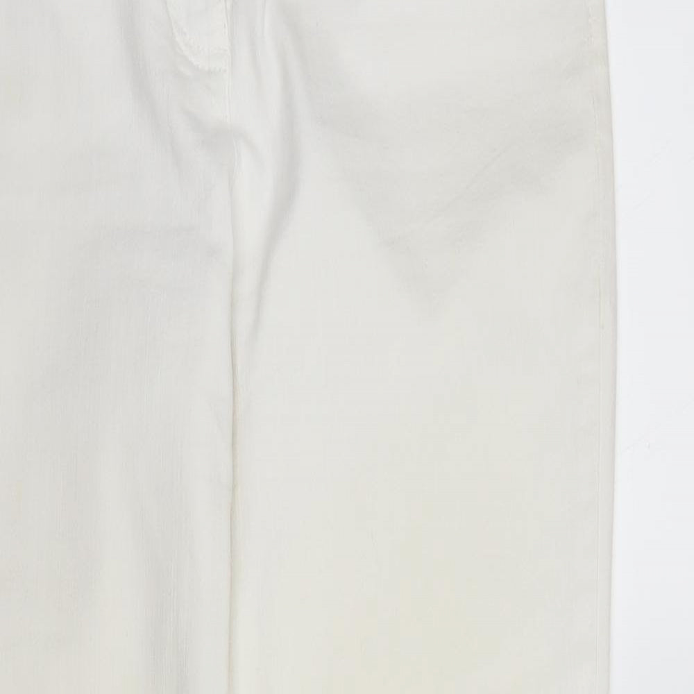 Robell Womens White  Denim Straight Jeans Size M L28 in