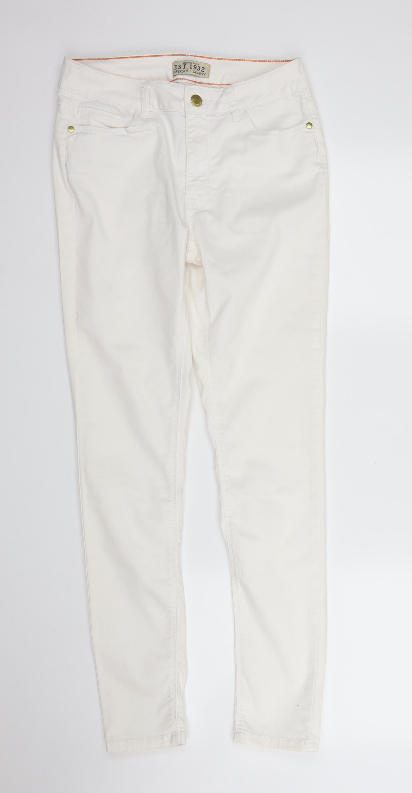 South Womens White  Denim Skinny Jeans Size 10 L26 in