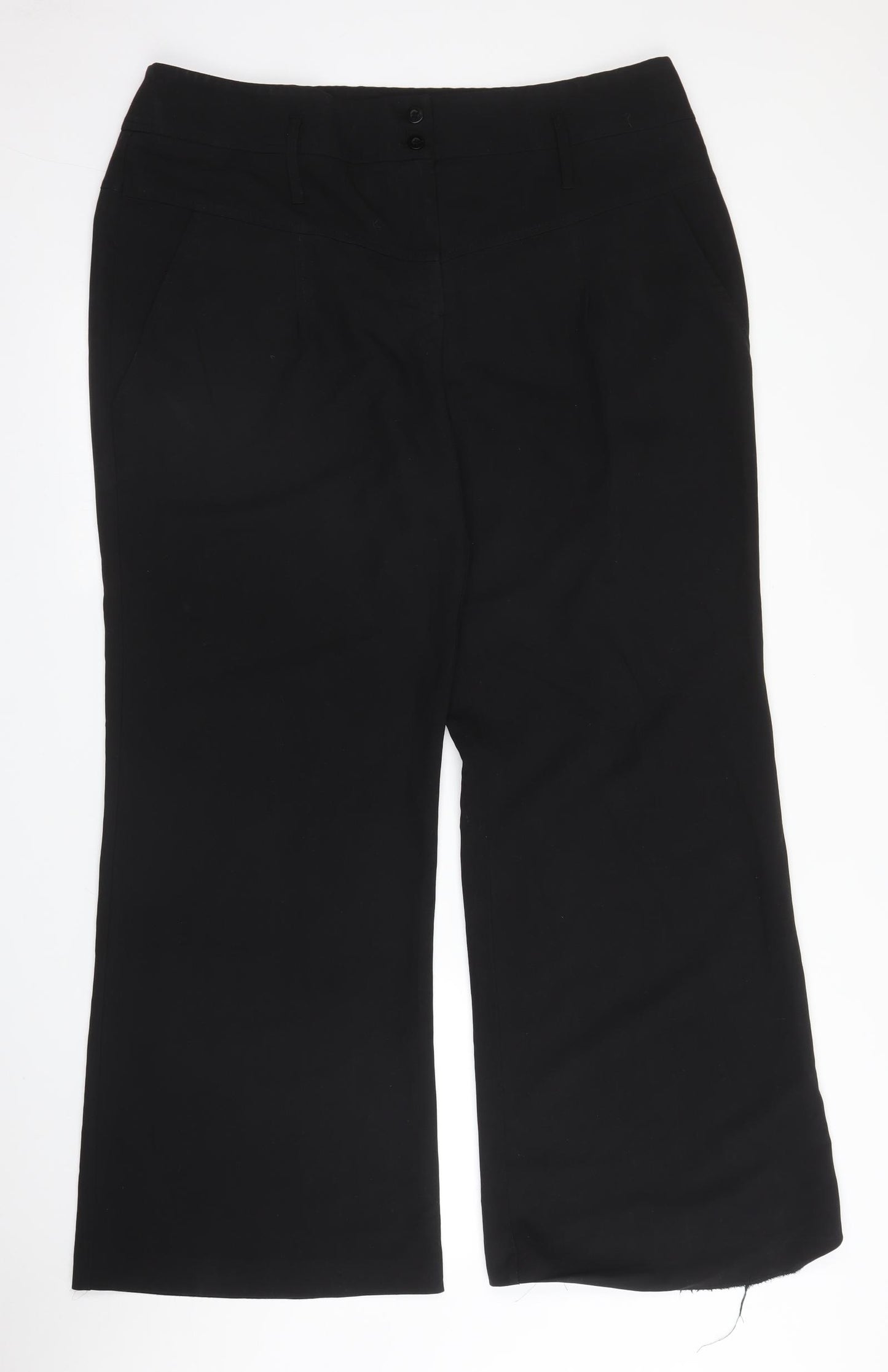 South Womens Black   Trousers  Size 18 L29 in