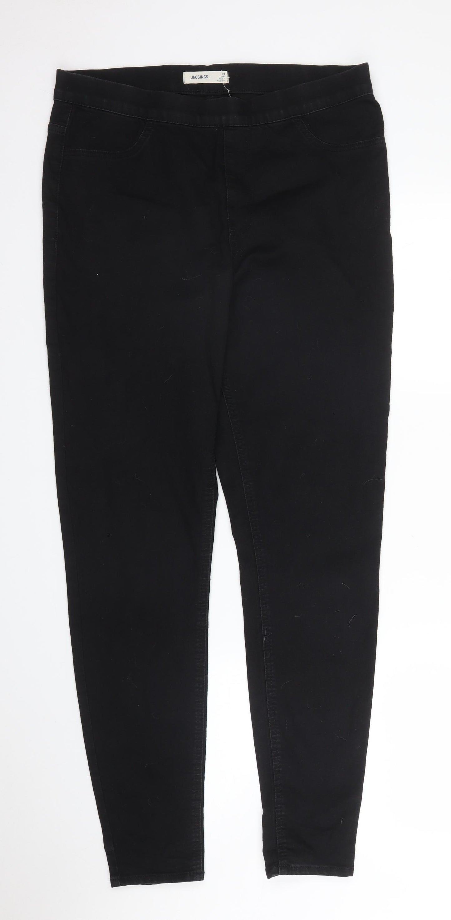 M&S Womens Black  Denim Jegging Jeans Size 14 L30 in