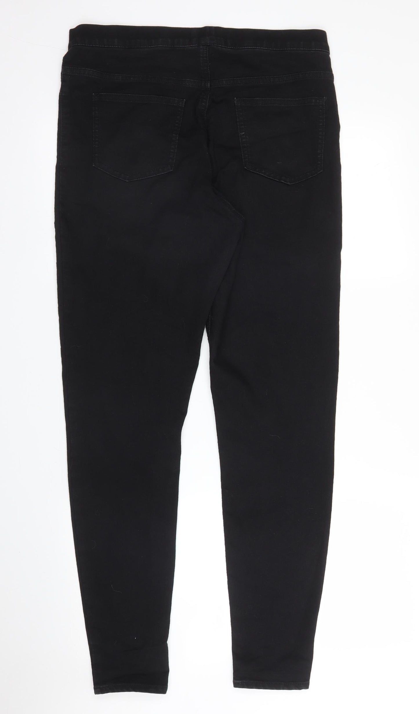 M&S Womens Black  Denim Jegging Jeans Size 14 L30 in