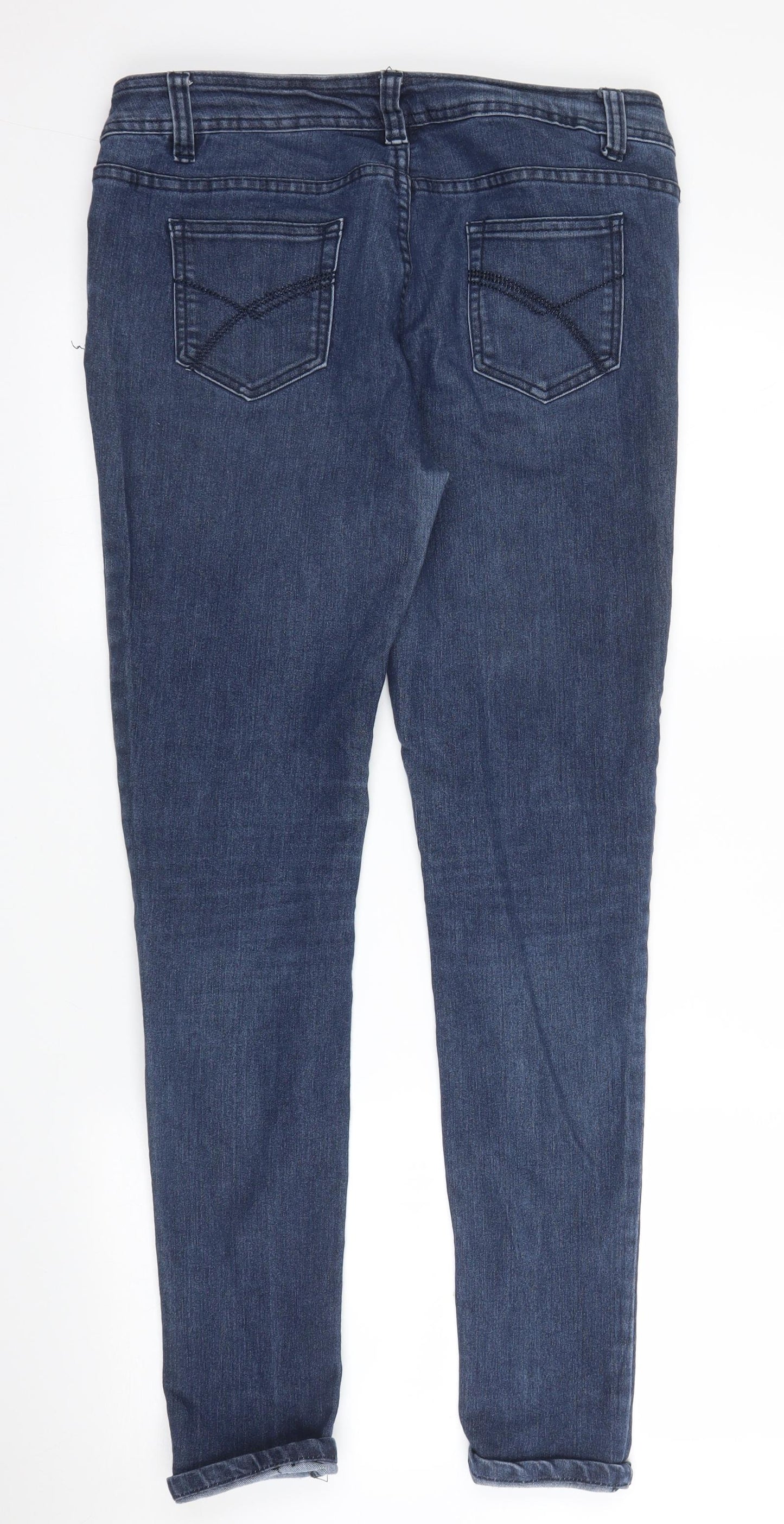 TU Womens Blue  Denim Skinny Jeans Size 12 L30 in