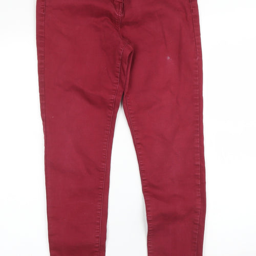 Preworn Womens Purple  Denim Skinny Jeans Size 12 L25 in