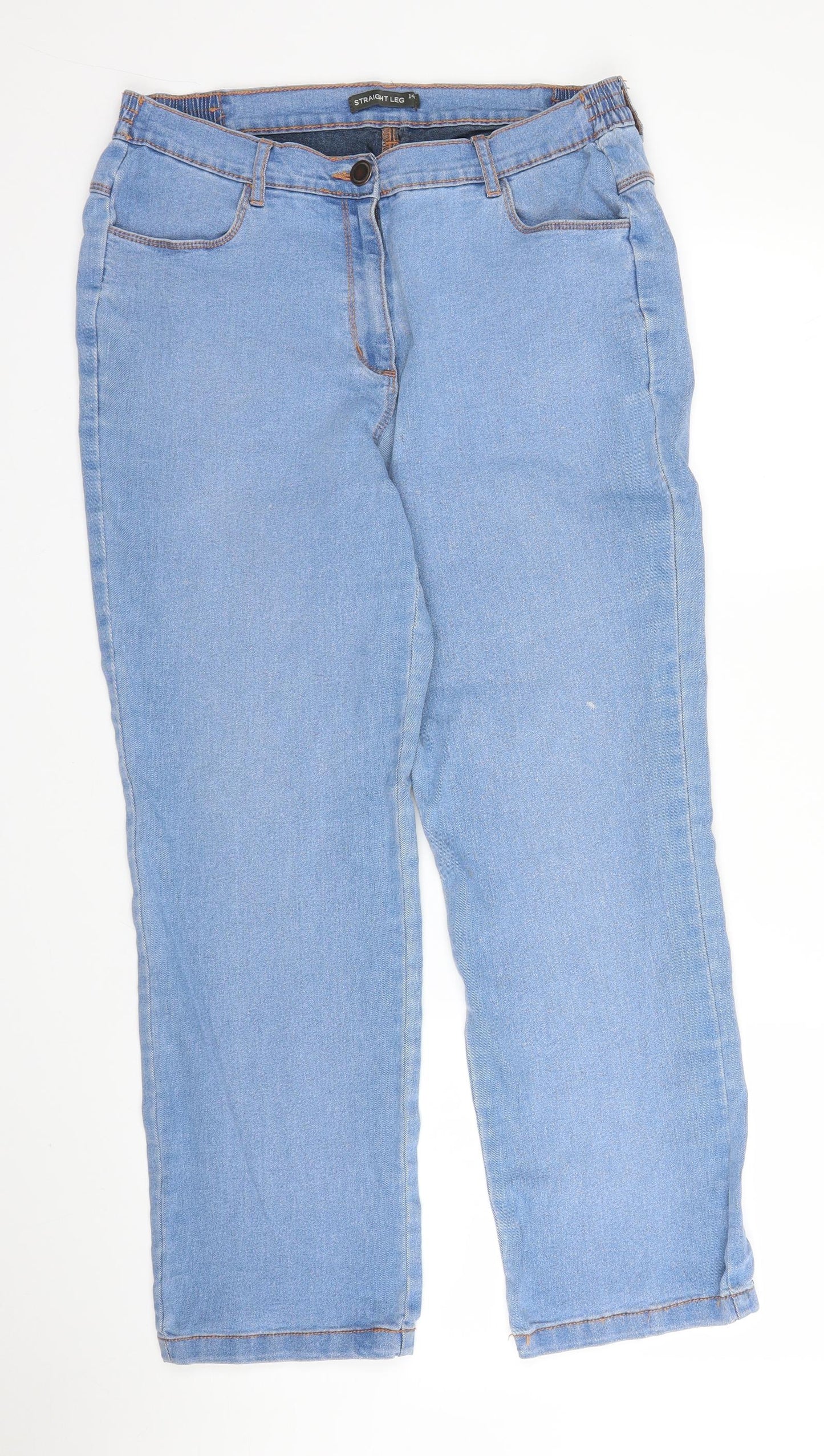 Bonmarché Womens Blue  Denim Cropped Jeans Size 14 L24 in