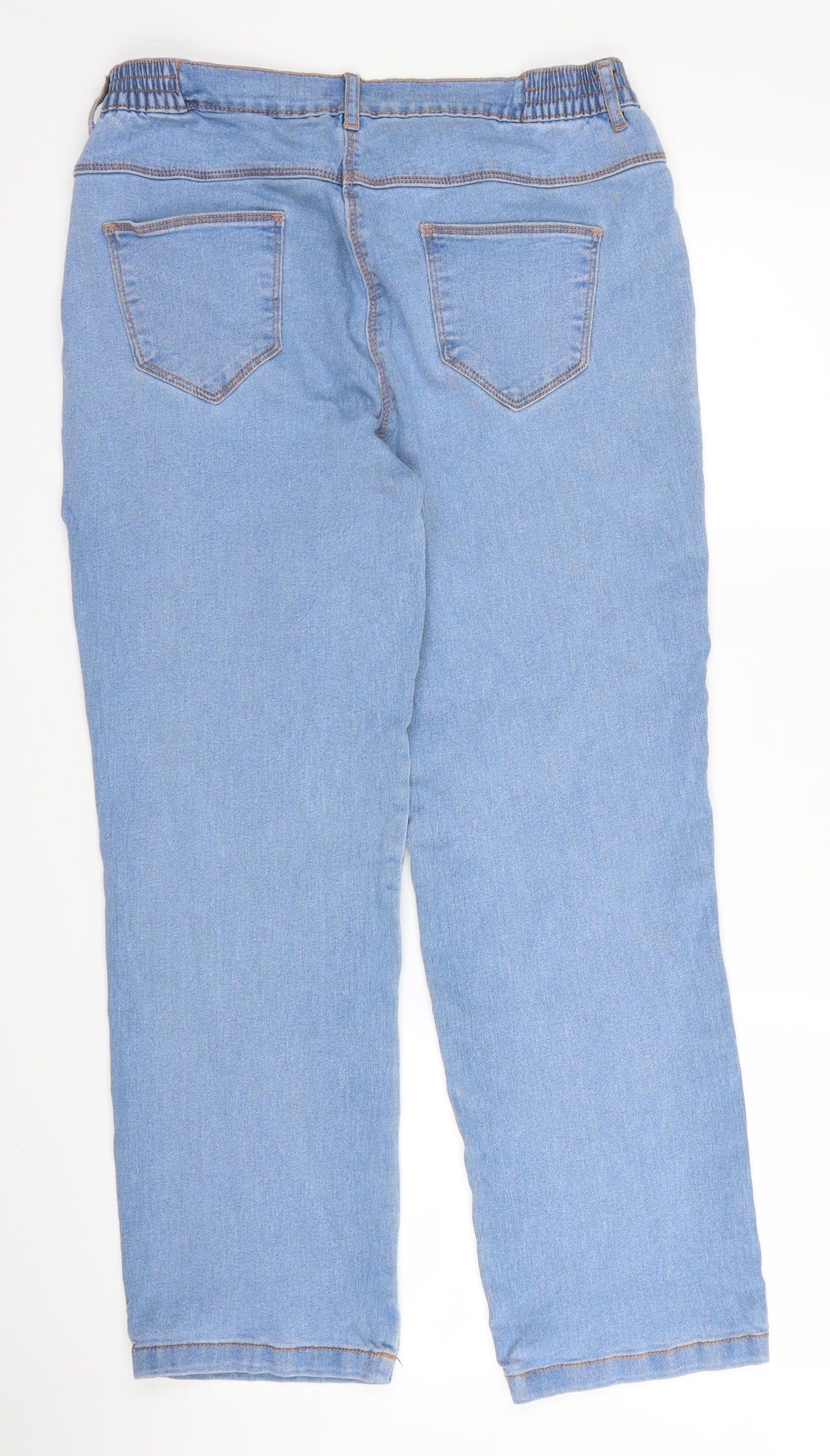 Bonmarché Womens Blue  Denim Cropped Jeans Size 14 L24 in
