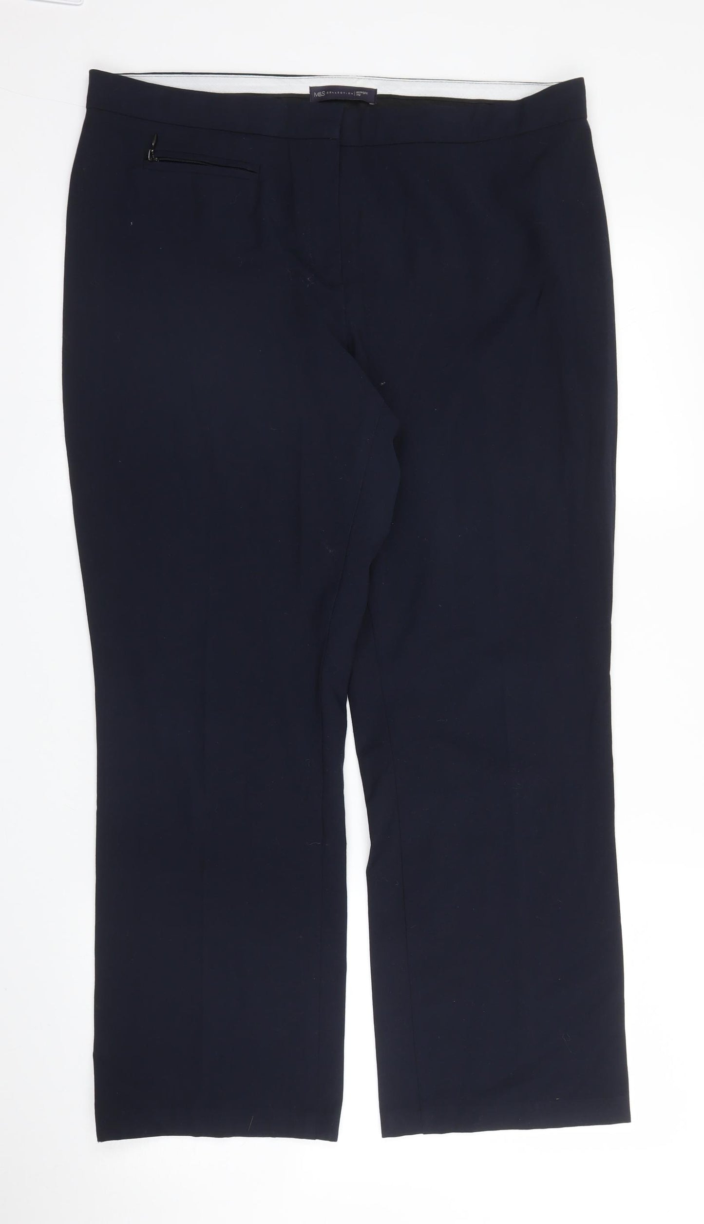 M&S Womens Blue   Trousers  Size 14 L25 in