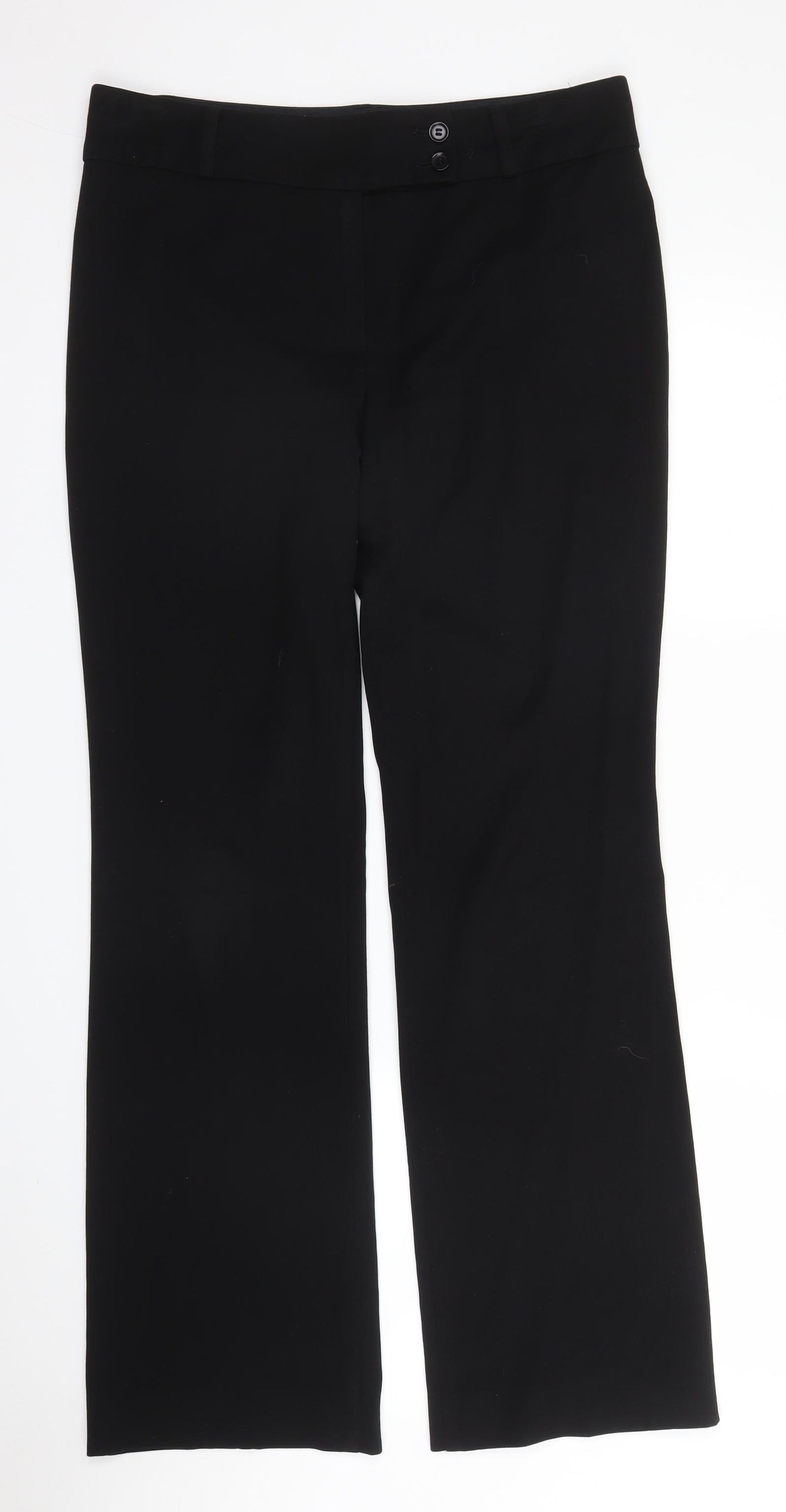 M&S Womens Black   Trousers  Size 10 L30 in