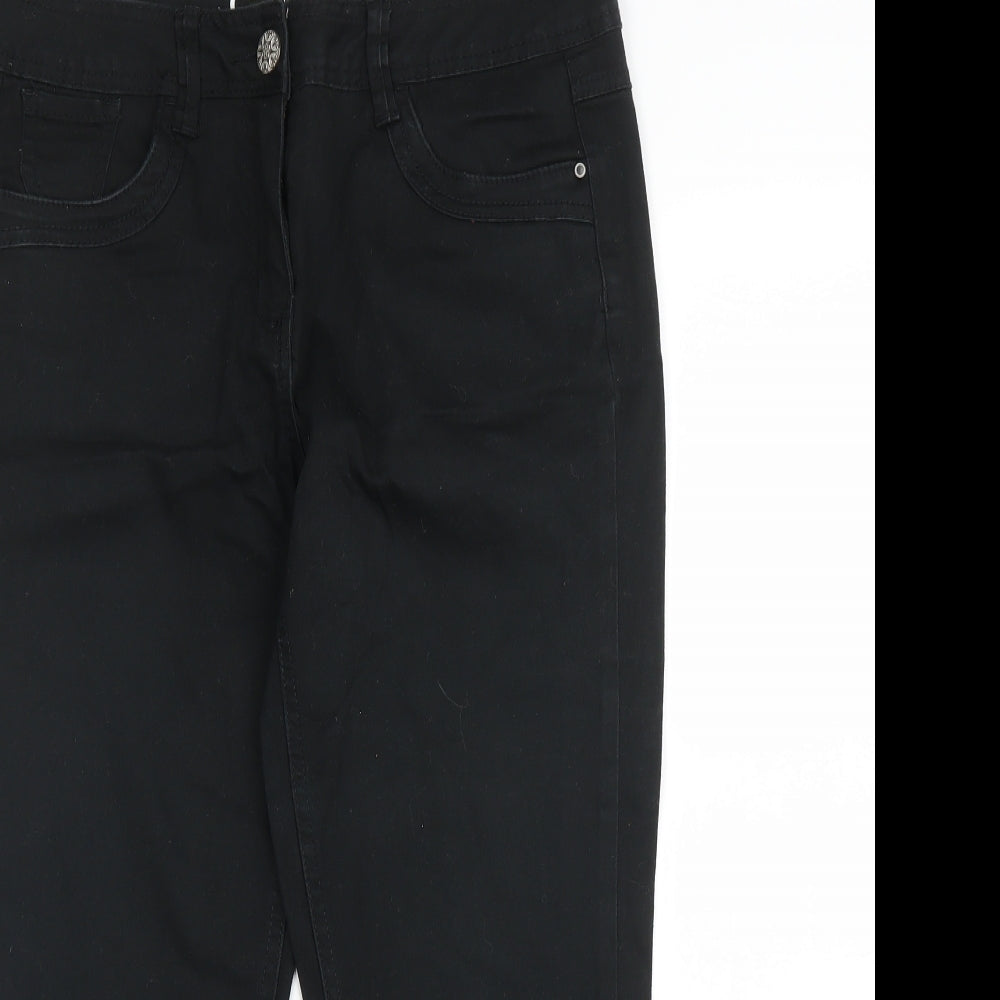 George Womens Black   Cropped Jeans Size 12 L20 in