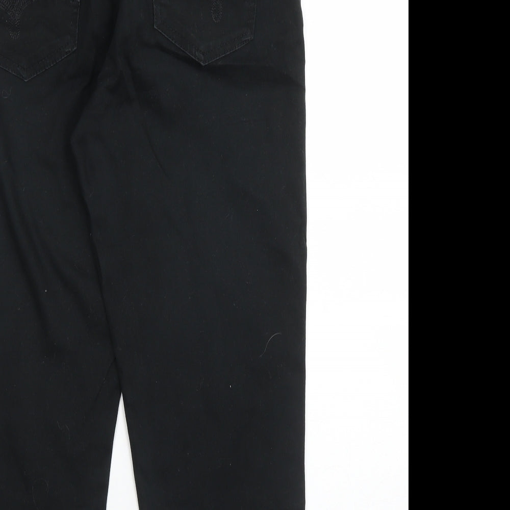 George Womens Black   Cropped Jeans Size 12 L20 in