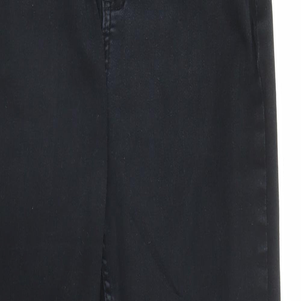 M&S Womens Black  Denim Bootcut Jeans Size 12 L29 in