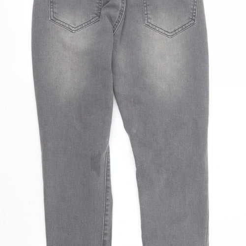 Boohoo Womens Grey  Denim Skinny Jeans Size 6 L24 in