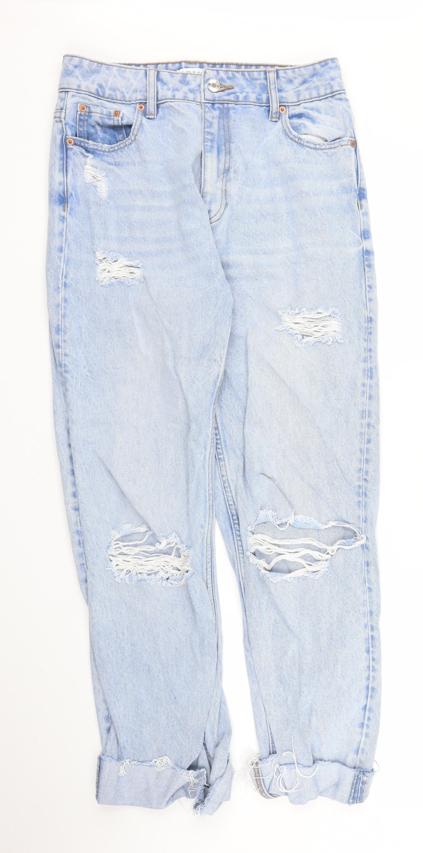 Primark Womens Blue  Denim Mom Jeans Size 12 L27 in