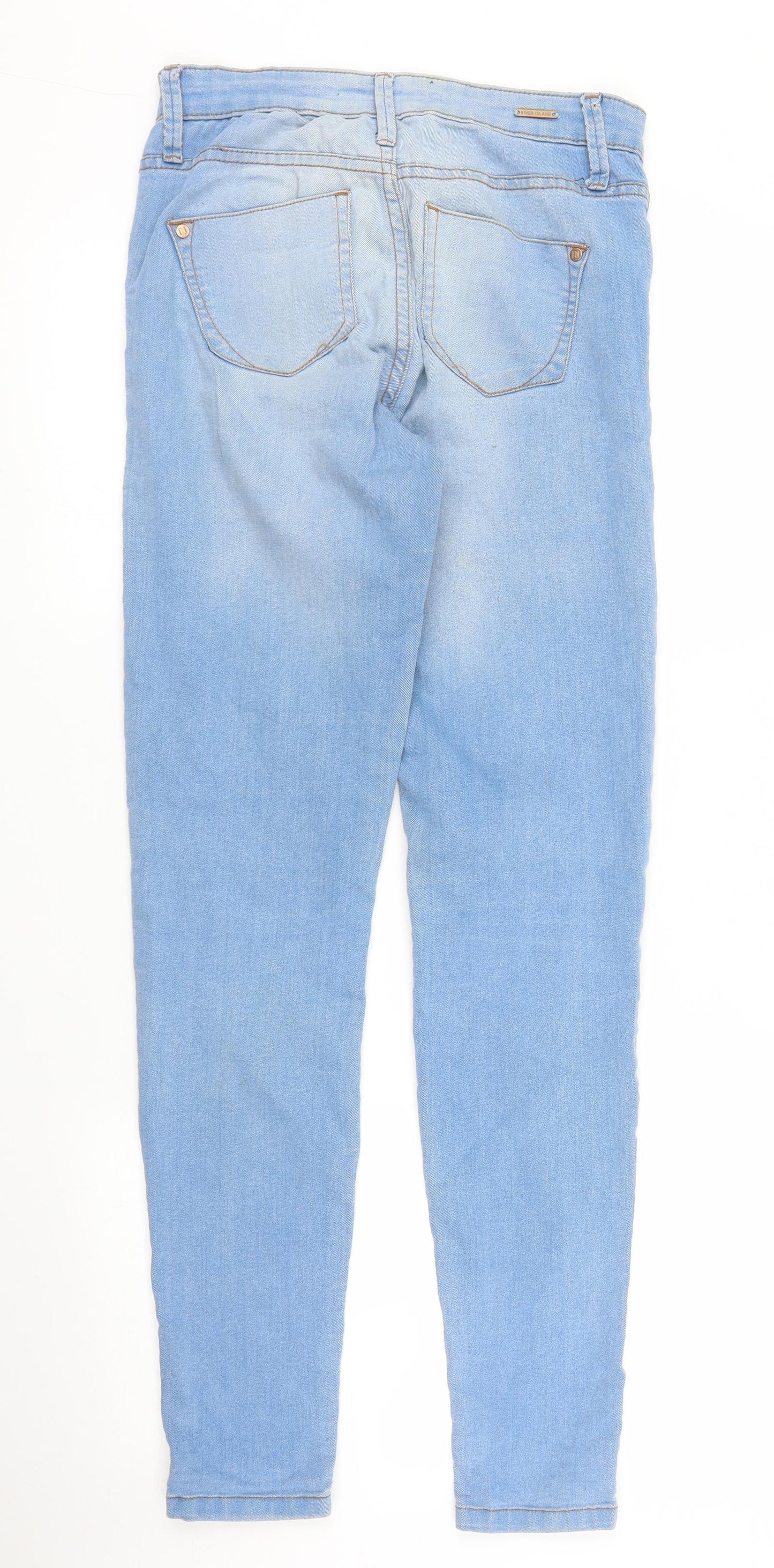 River Island Womens Blue  Denim Skinny Jeans Size 8 L29 in