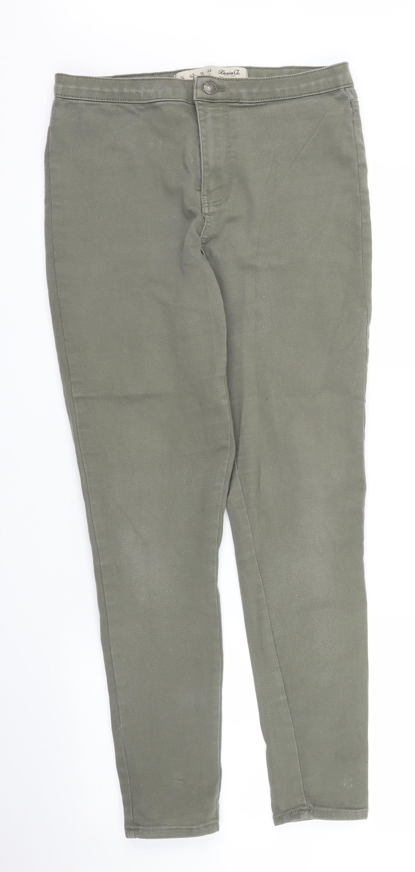 Primark Womens Green  Denim Skinny Jeans Size 14 L26 in