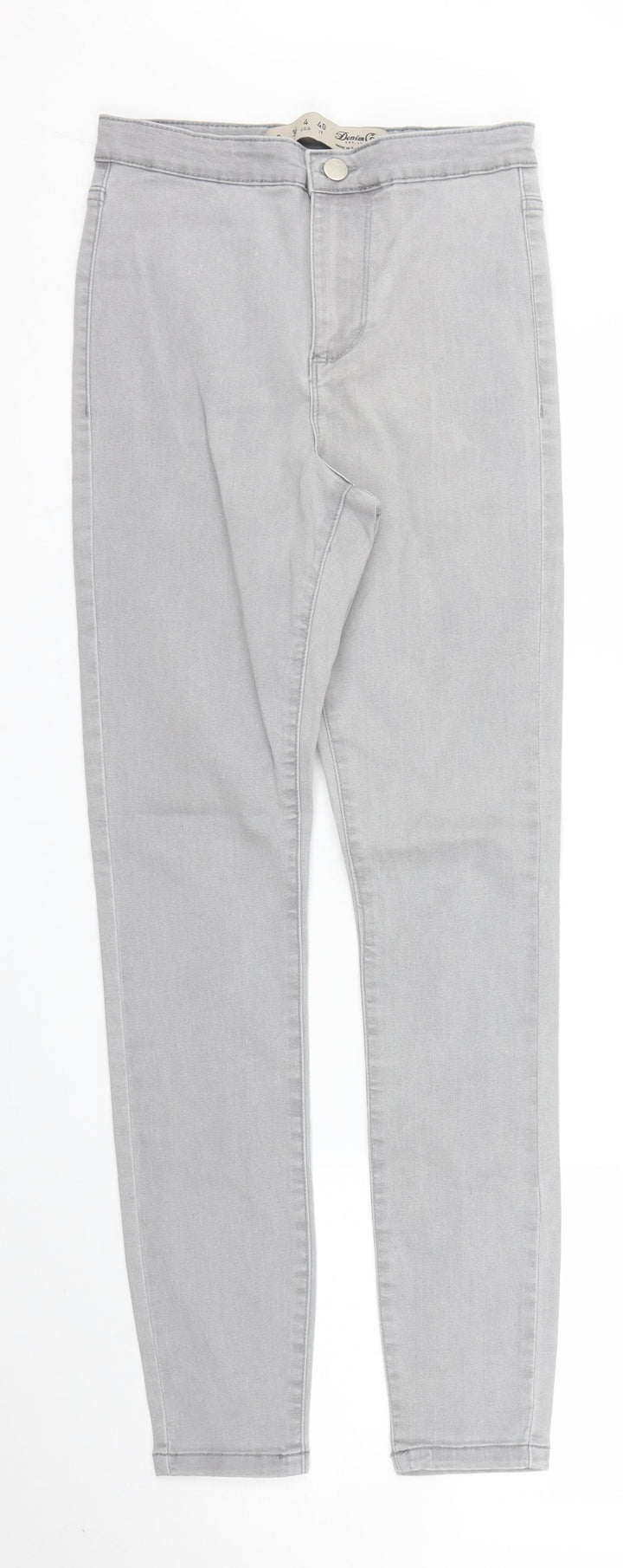 Primark Womens Grey Denim Skinny Jeans Size 8 L26 in