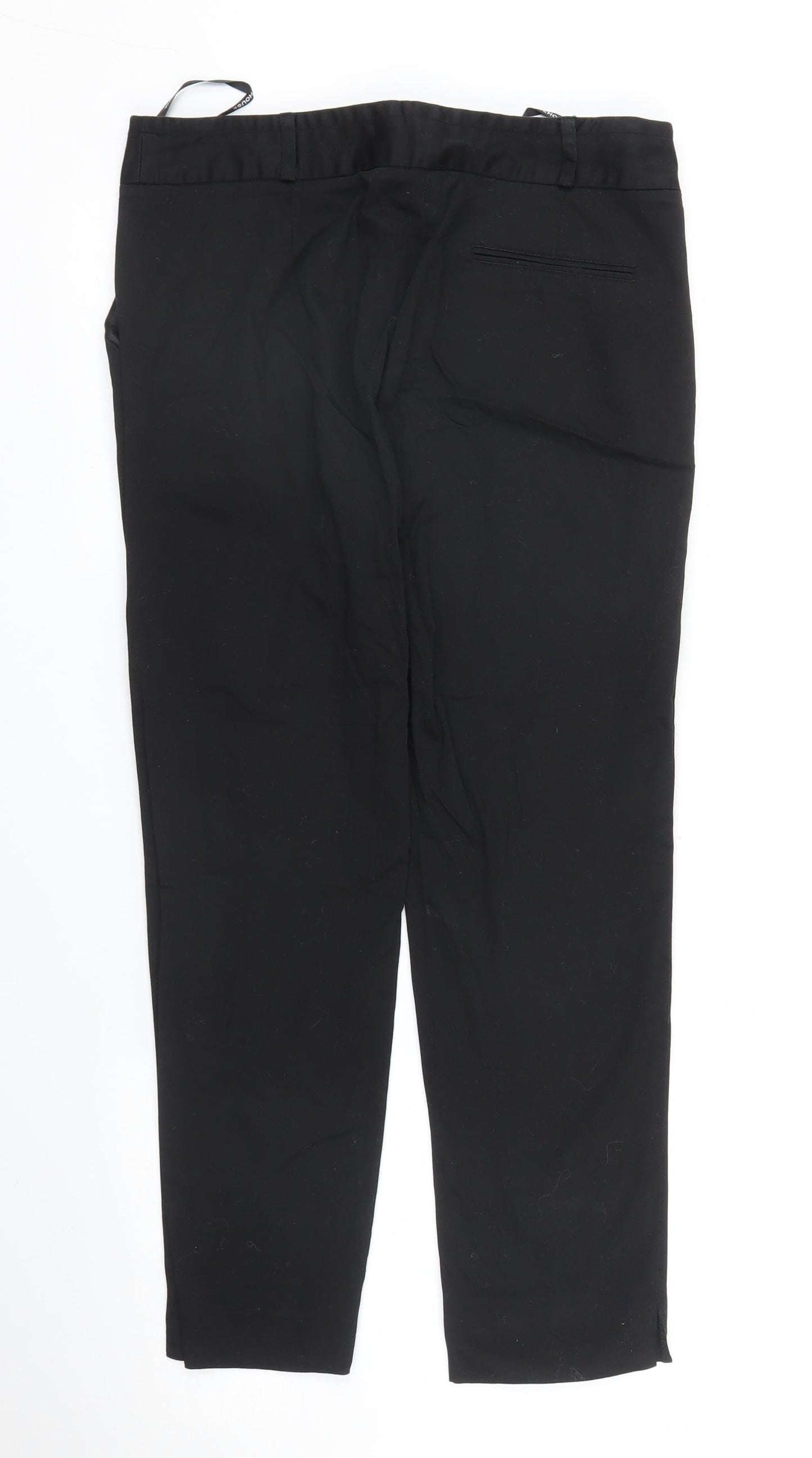 Warehouse Womens Black   Pedal Pusher Trousers Size 10 L23 in