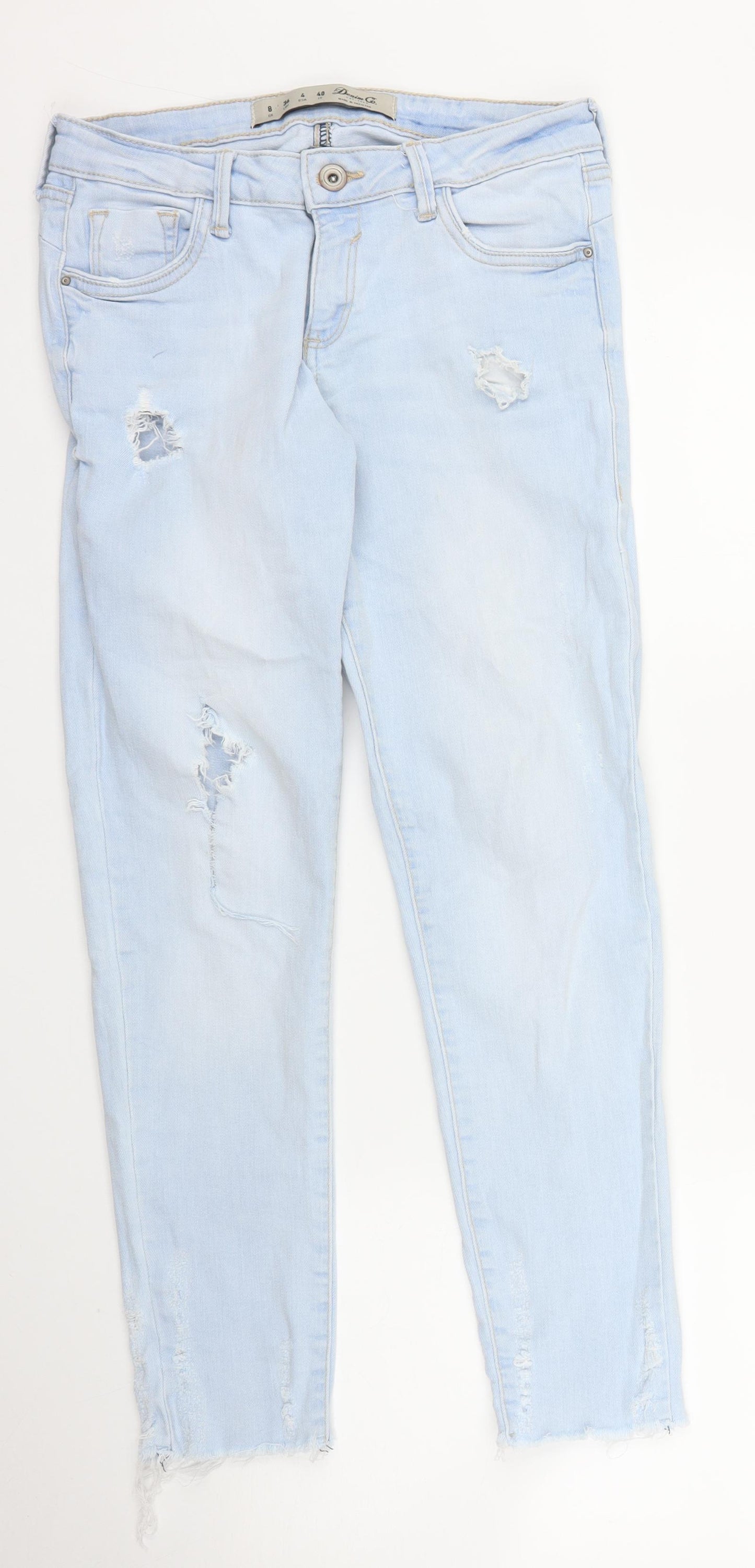 Primark Womens Blue  Denim Skinny Jeans Size 8 L27 in