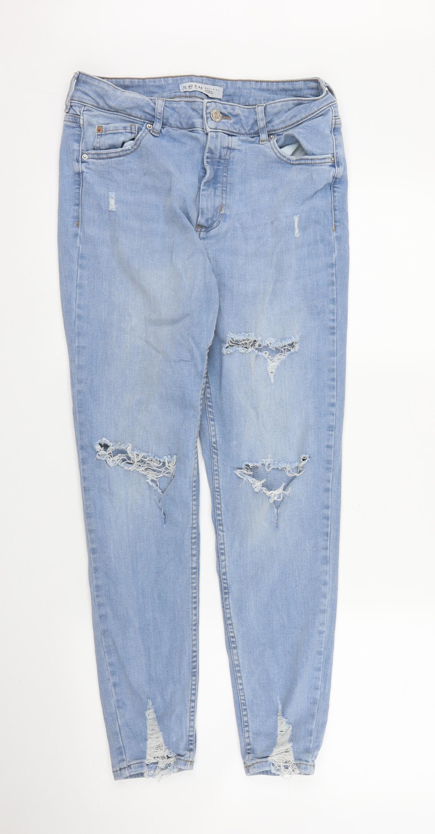 Primark Womens Blue  Denim Skinny Jeans Size 12 L26 in