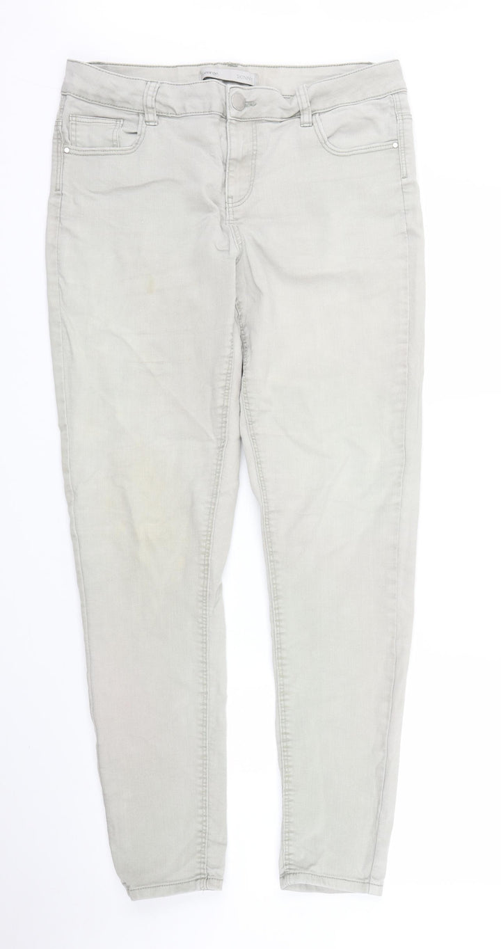 George Womens Green Denim Skinny Jeans Size 14 L29 in