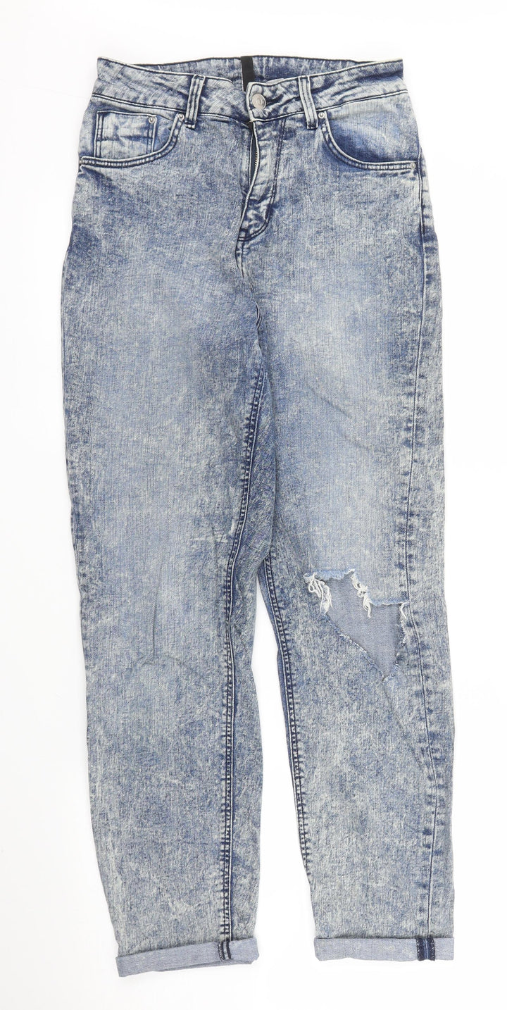 H&M Womens Blue  Denim Mom Jeans Size 6 L27 in