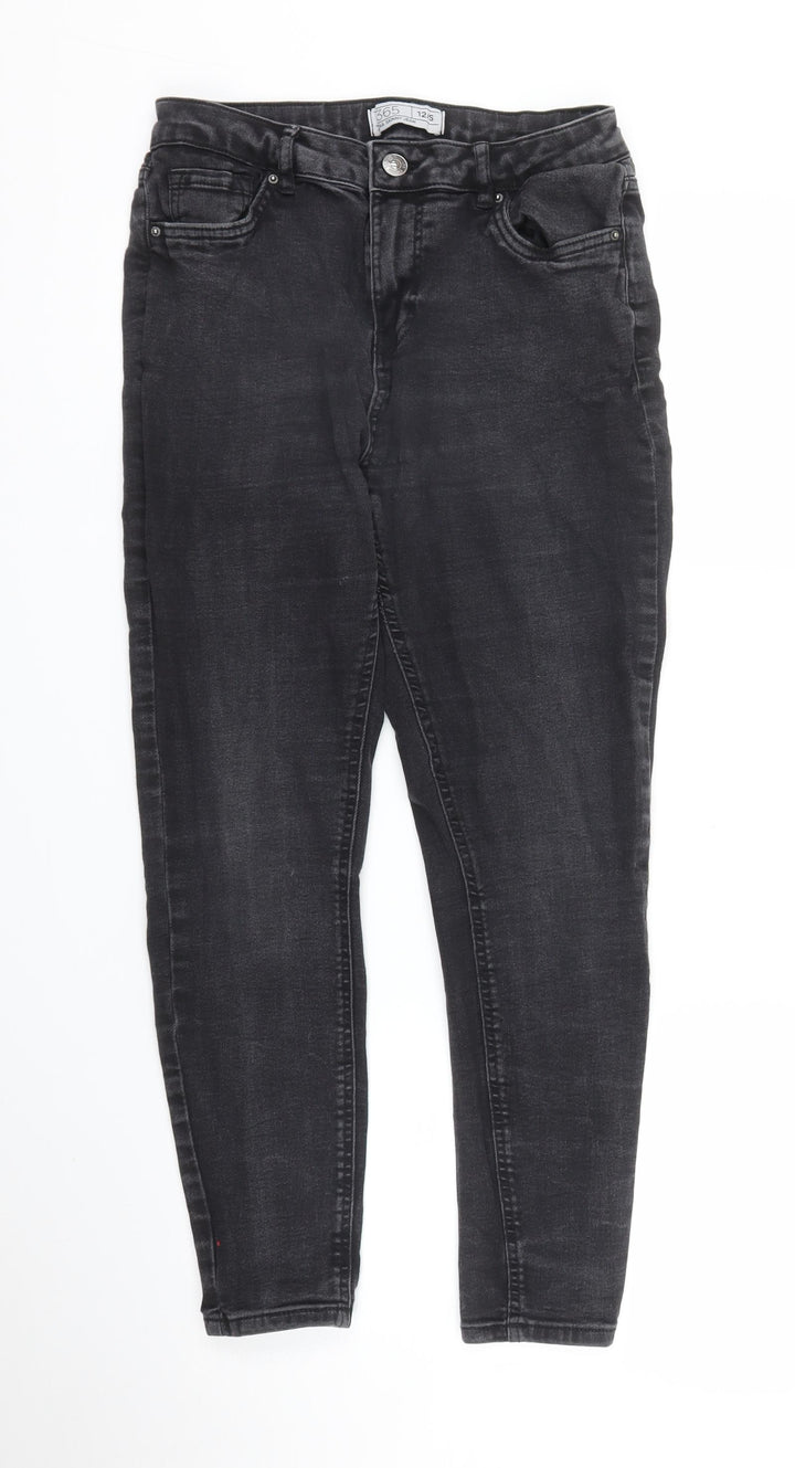 Denim 365 Womens Black Denim Skinny Jeans Size 12 L23 in