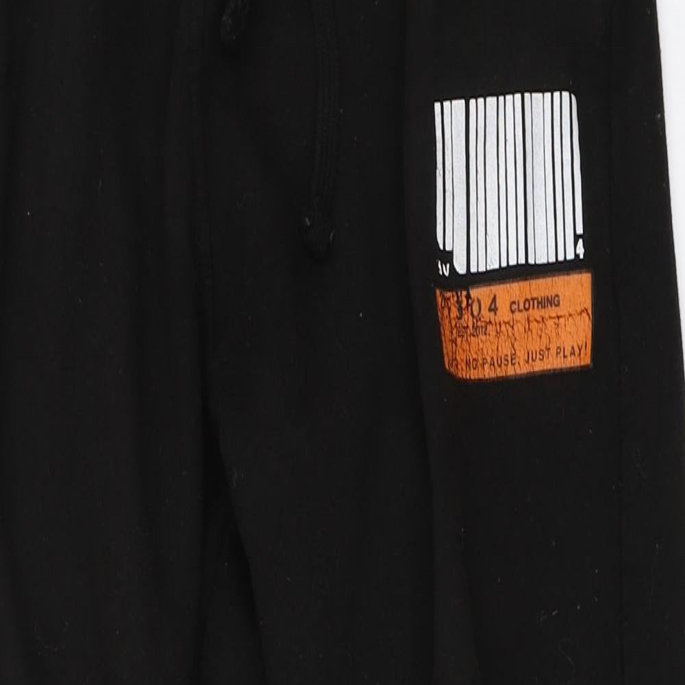 304 Clothing Mens Black   Jogger Trousers Size L L28 in