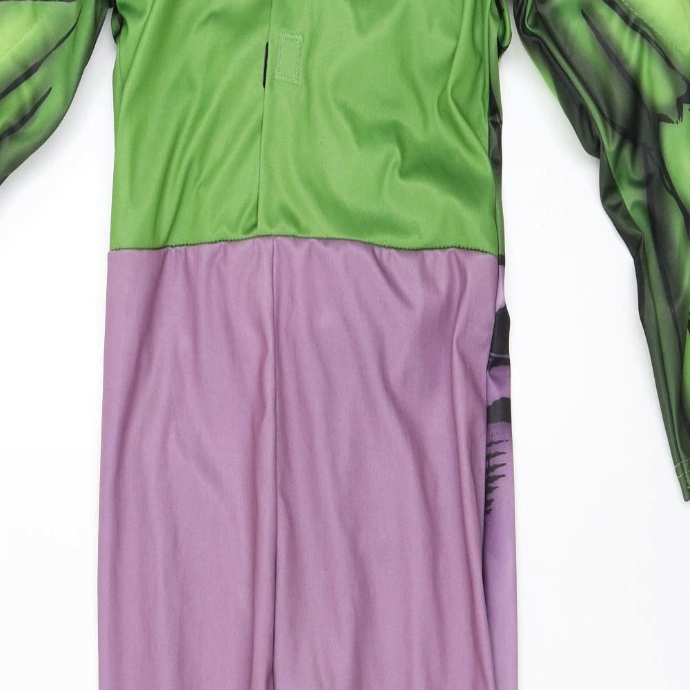 Matalan Boys Green Solid   One Piece Size 6-7 Years  - The Incredible Hulk fancy dress