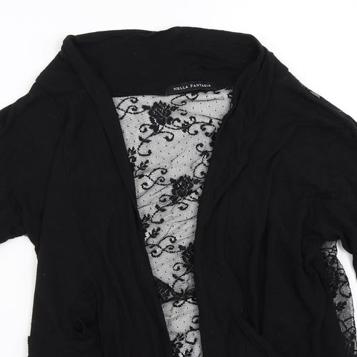 Nella Fantasia Womens Black   Cardigan Jumper Size L