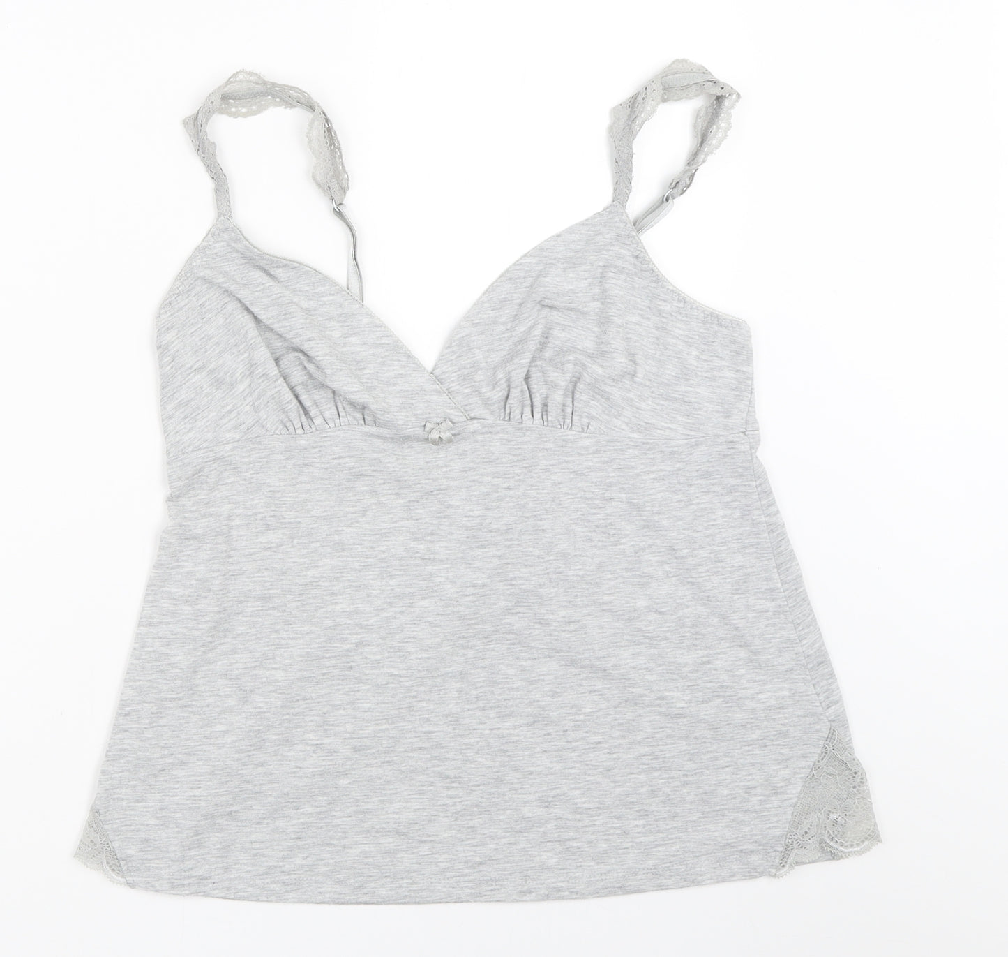 TU Womens Grey Solid  Top Pyjama Top Size 10