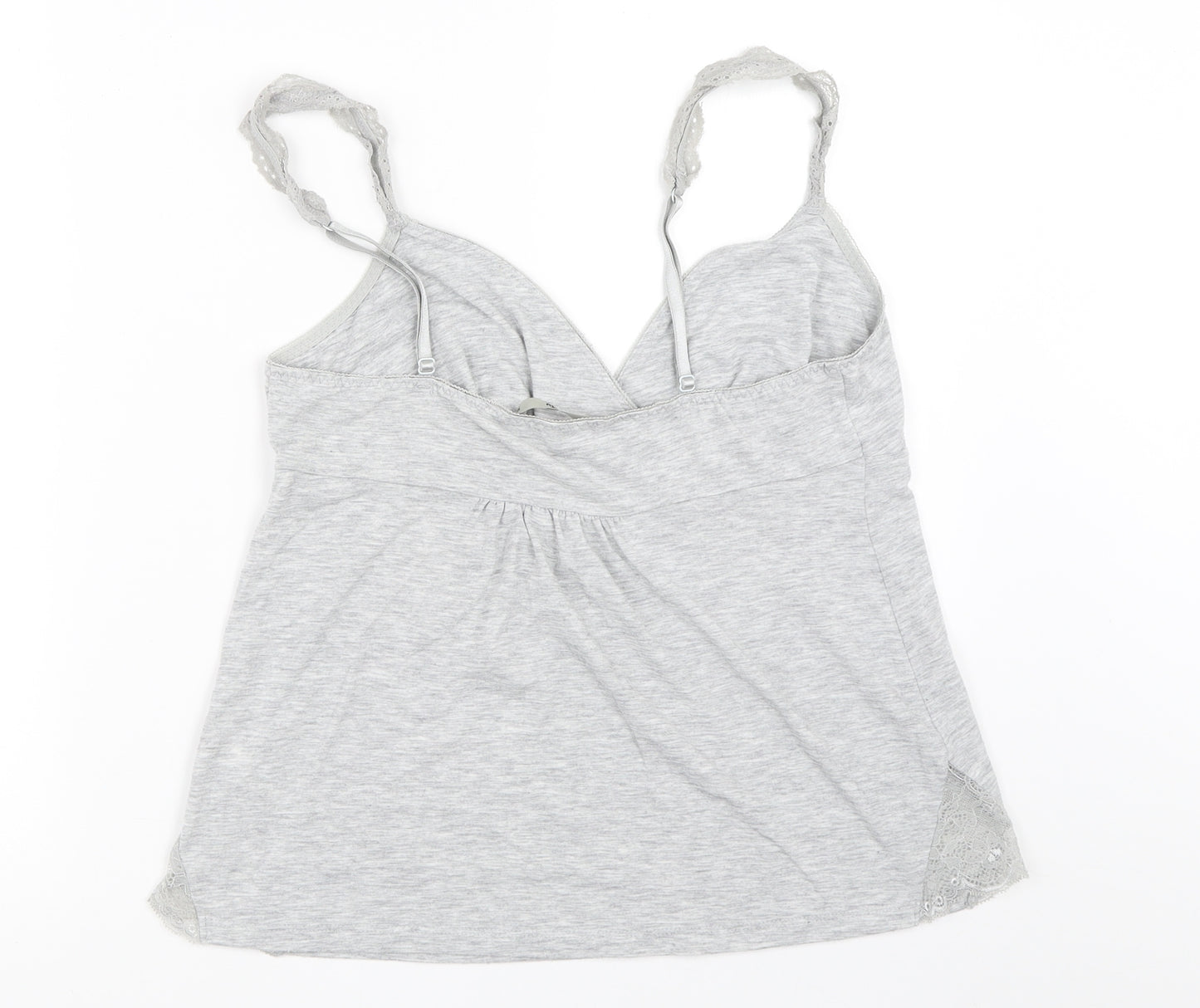 TU Womens Grey Solid  Top Pyjama Top Size 10