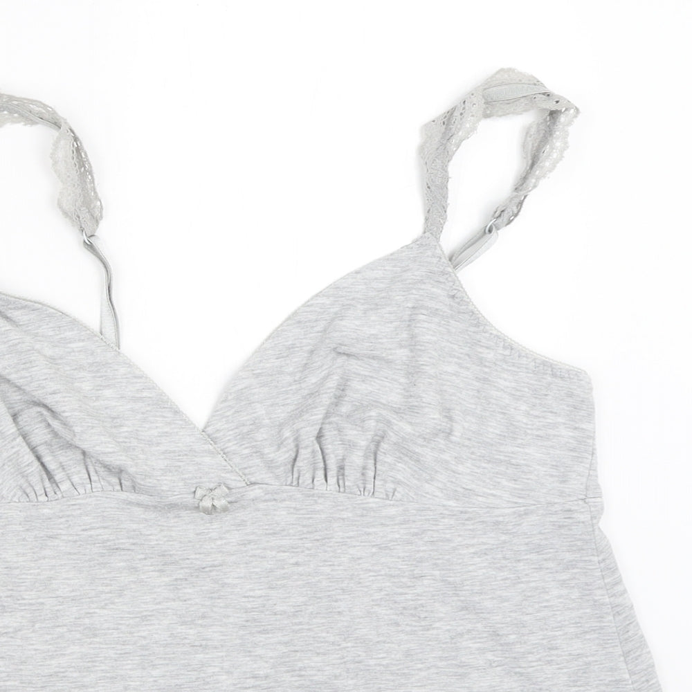 TU Womens Grey Solid  Top Pyjama Top Size 10
