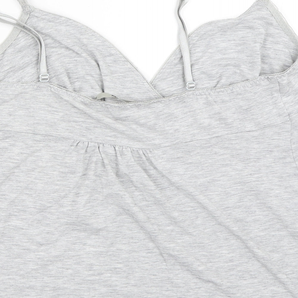 TU Womens Grey Solid  Top Pyjama Top Size 10