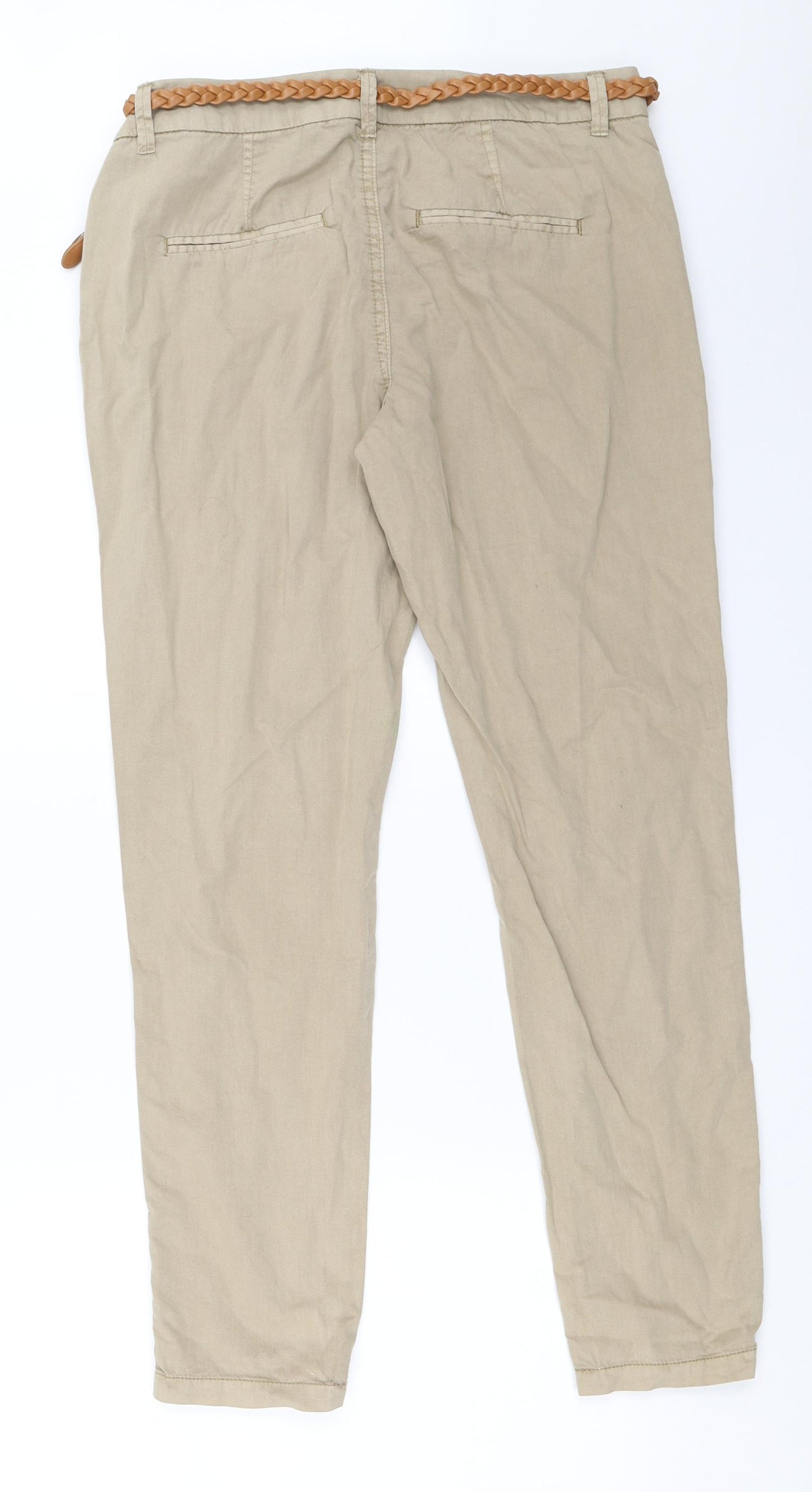 Vera Moda Womens Beige   Chino Trousers Size 30 in L28 in