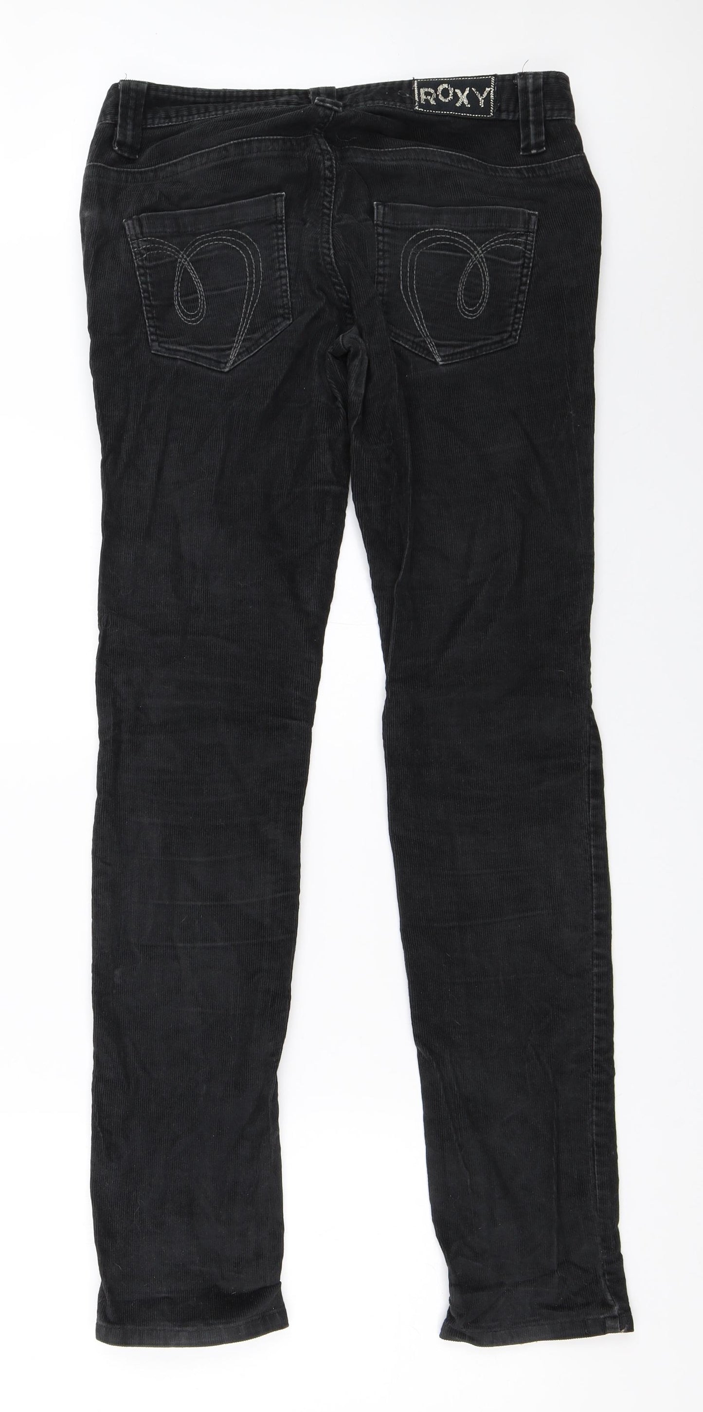 ROXY Womens Black  Corduroy Straight Jeans Size 29 in L33 in