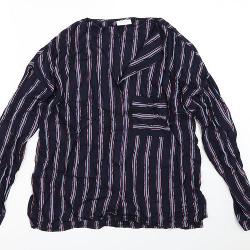 VILA Womens Blue Striped  Top Pyjama Top Size 36