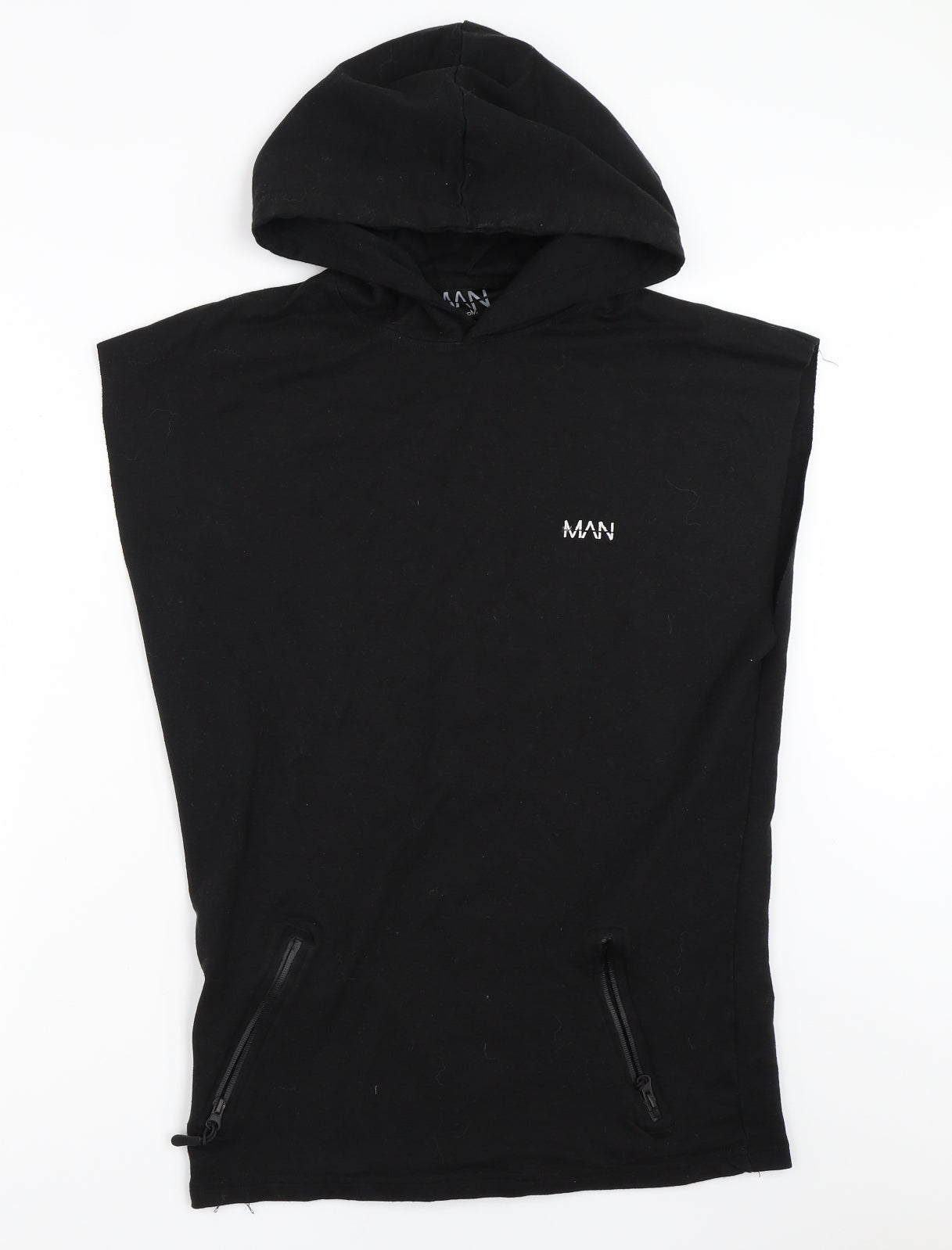 Boohoo Mens Black   Pullover Hoodie Size M