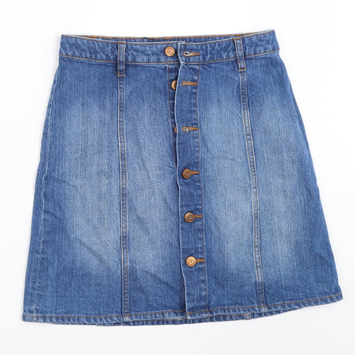 H&M Womens Blue  Denim A-Line Skirt Size 36