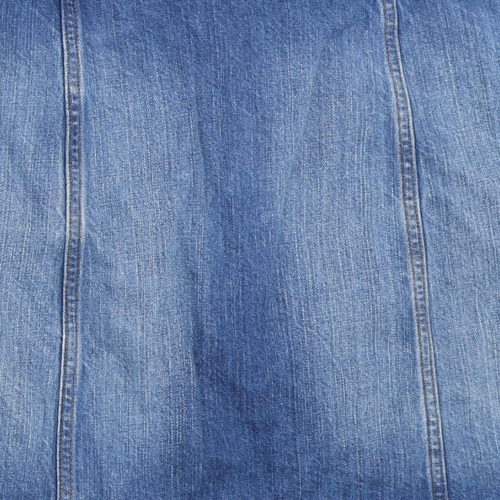 H&M Womens Blue  Denim A-Line Skirt Size 36
