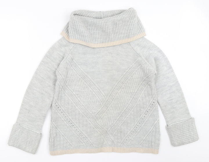 Oasis Womens Grey Pullover Jumper Size M
