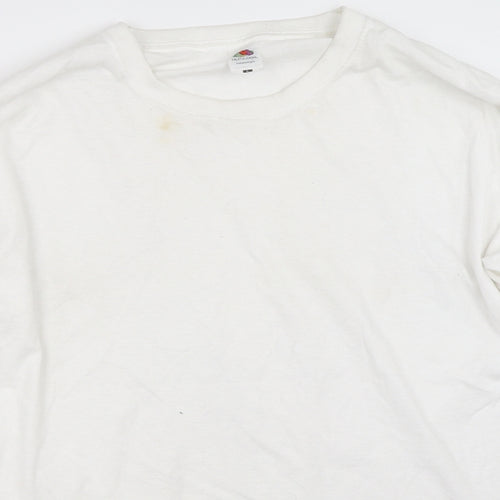 Fruit of the Loom Mens White    T-Shirt Size L