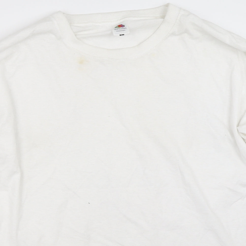 Fruit of the Loom Mens White    T-Shirt Size L