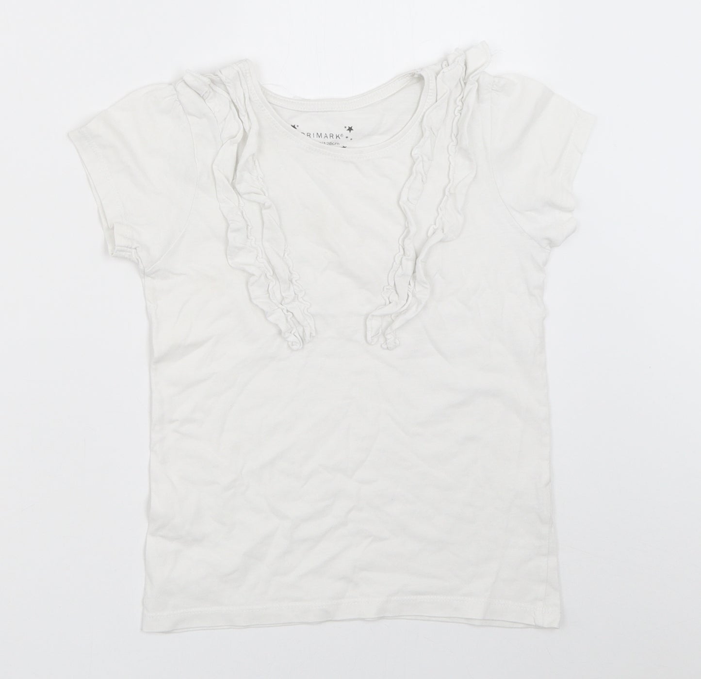 Primark Girls White   Basic T-Shirt Size 7-8 Years