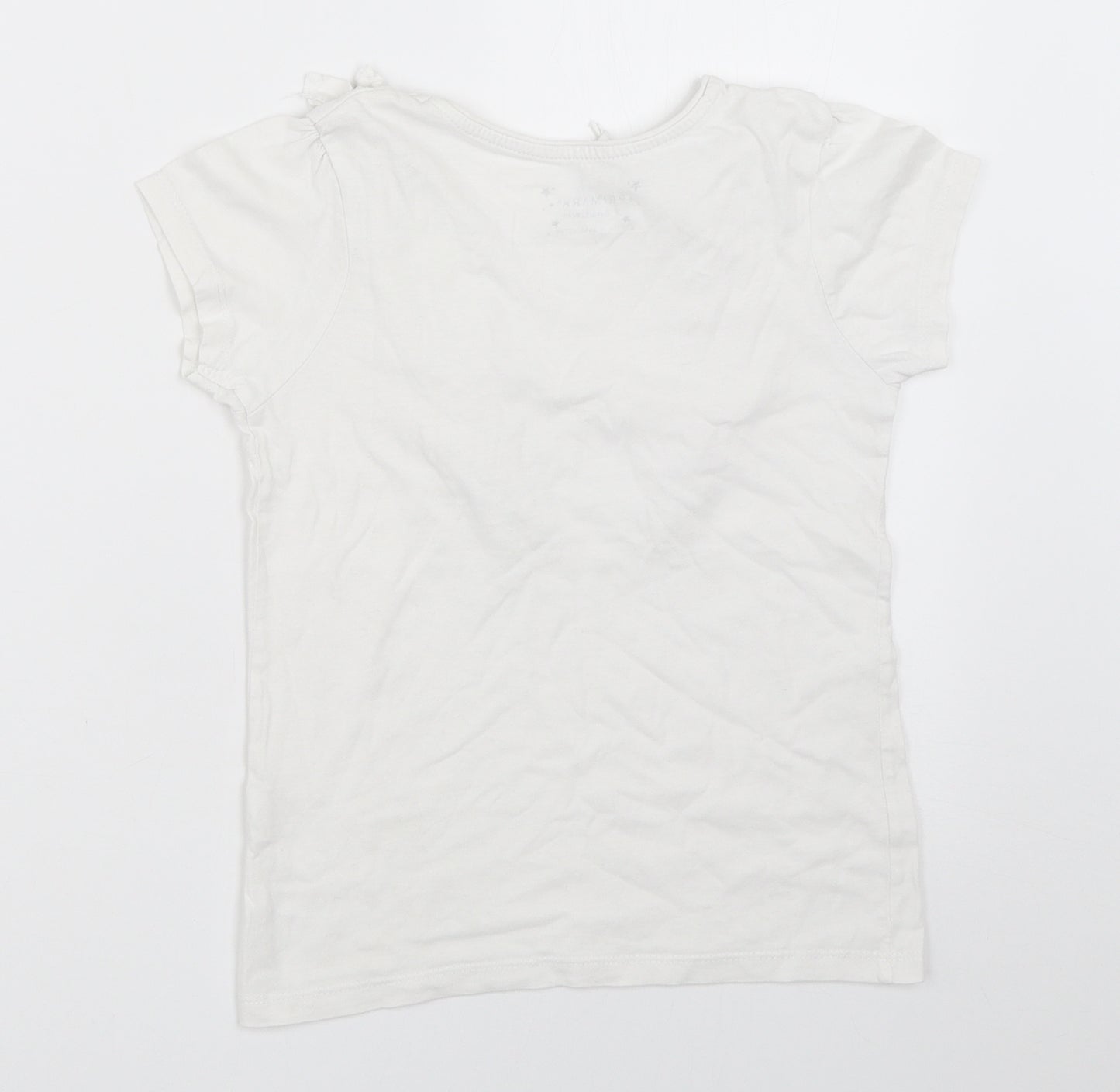 Primark Girls White   Basic T-Shirt Size 7-8 Years